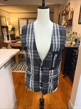 Diesel plaid preppy vest